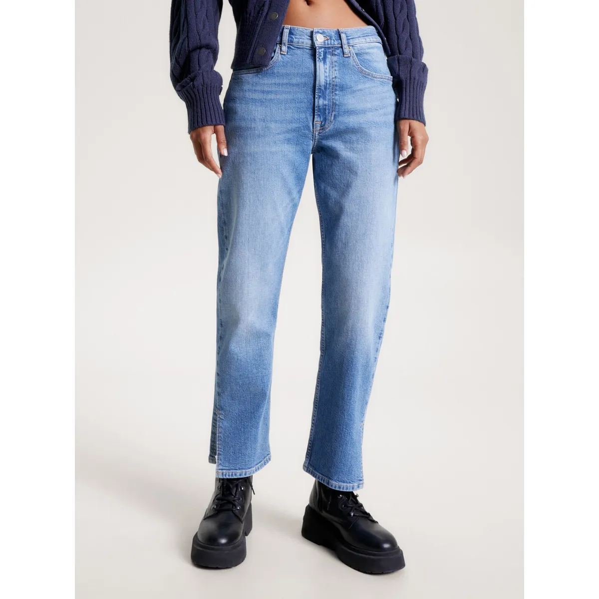 TOMMY HILFIGER - Jeans Harper Straight De Talle Alto Azul Tommy Hilfiger