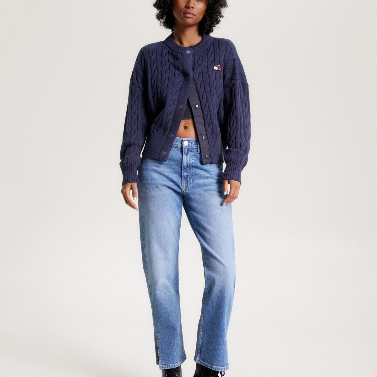 TOMMY HILFIGER - Jeans Harper Straight De Talle Alto Azul Tommy Hilfiger
