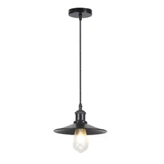 WANT - Lampara Colgante Porta E27 Negro Ip20