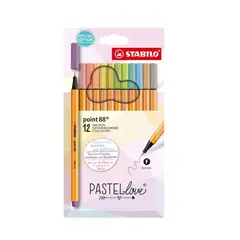 STABILO - 12 Colores Pastel Love 88 Point Tiralineas Lapices