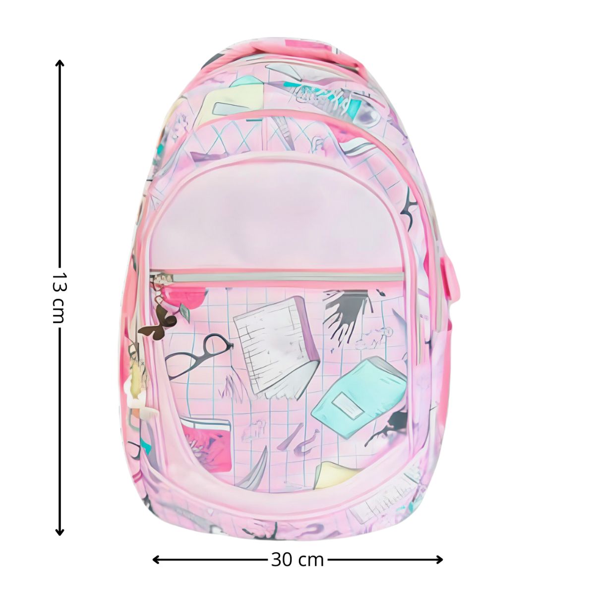 UTILISIMO - Mochila para Niña con Estuche de Lapices 43x30x13 cm