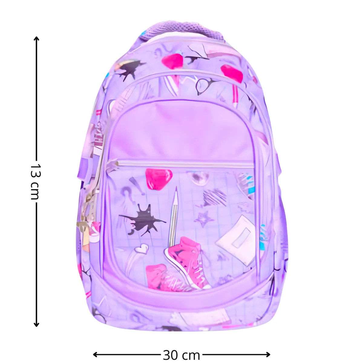 UTILISIMO - Mochila para Niña con Estuche de Lapices 43x30x13 cm