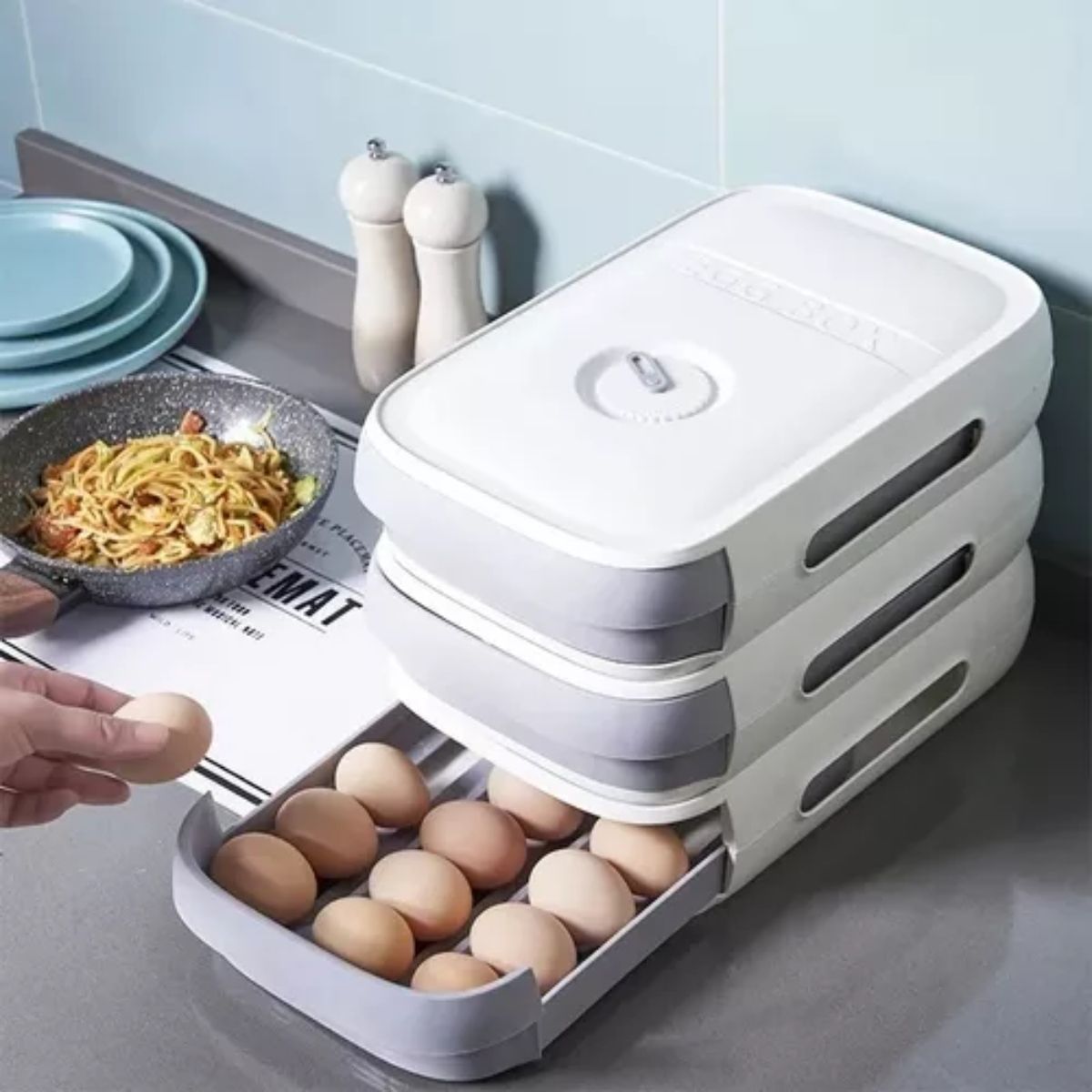 OEM - Organizador De Huevos Caja Para 18 - 21 Unidades