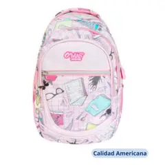 UTILISIMO - Mochila Escolar de Niña con Estuche de Lapices 38x26x125 cm