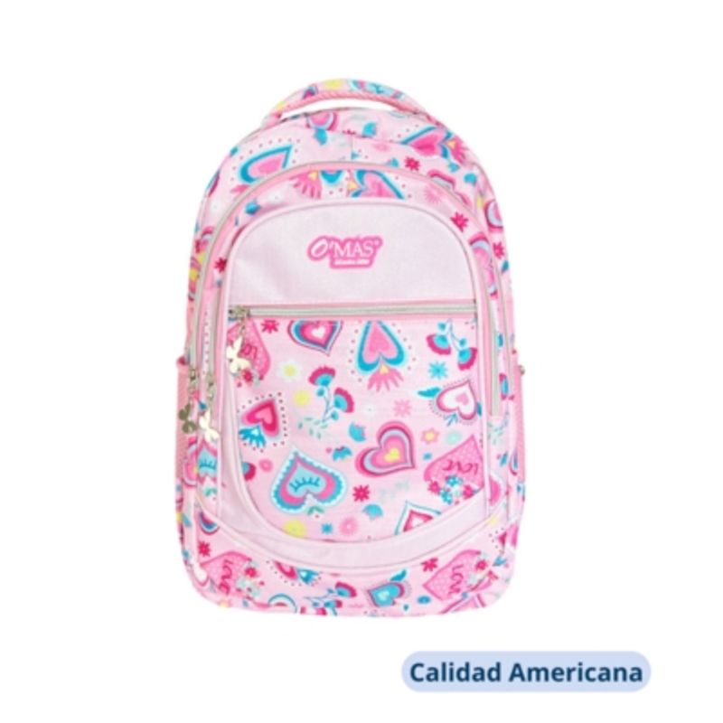 UTILISIMO - Mochila Escolar de Niña con Estuche de Lapices 38x26x125 cm