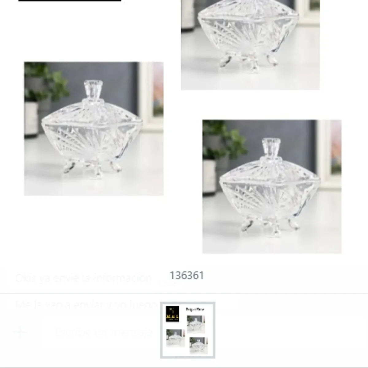 GENERICO - Bolw De Vidrio Diseño Adorable Sugar Bowl