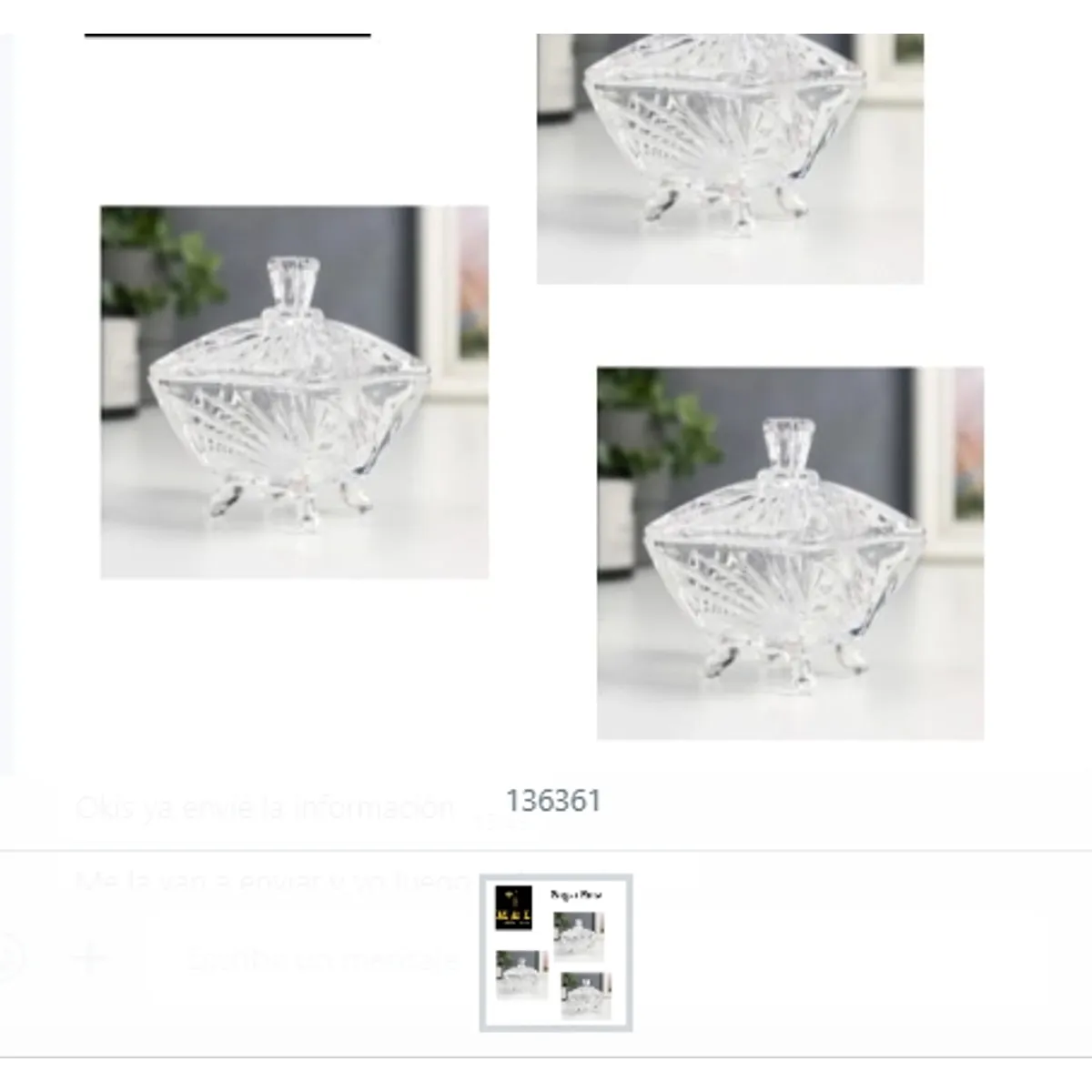 GENERICO - Bolw De Vidrio Diseño Adorable Sugar Bowl