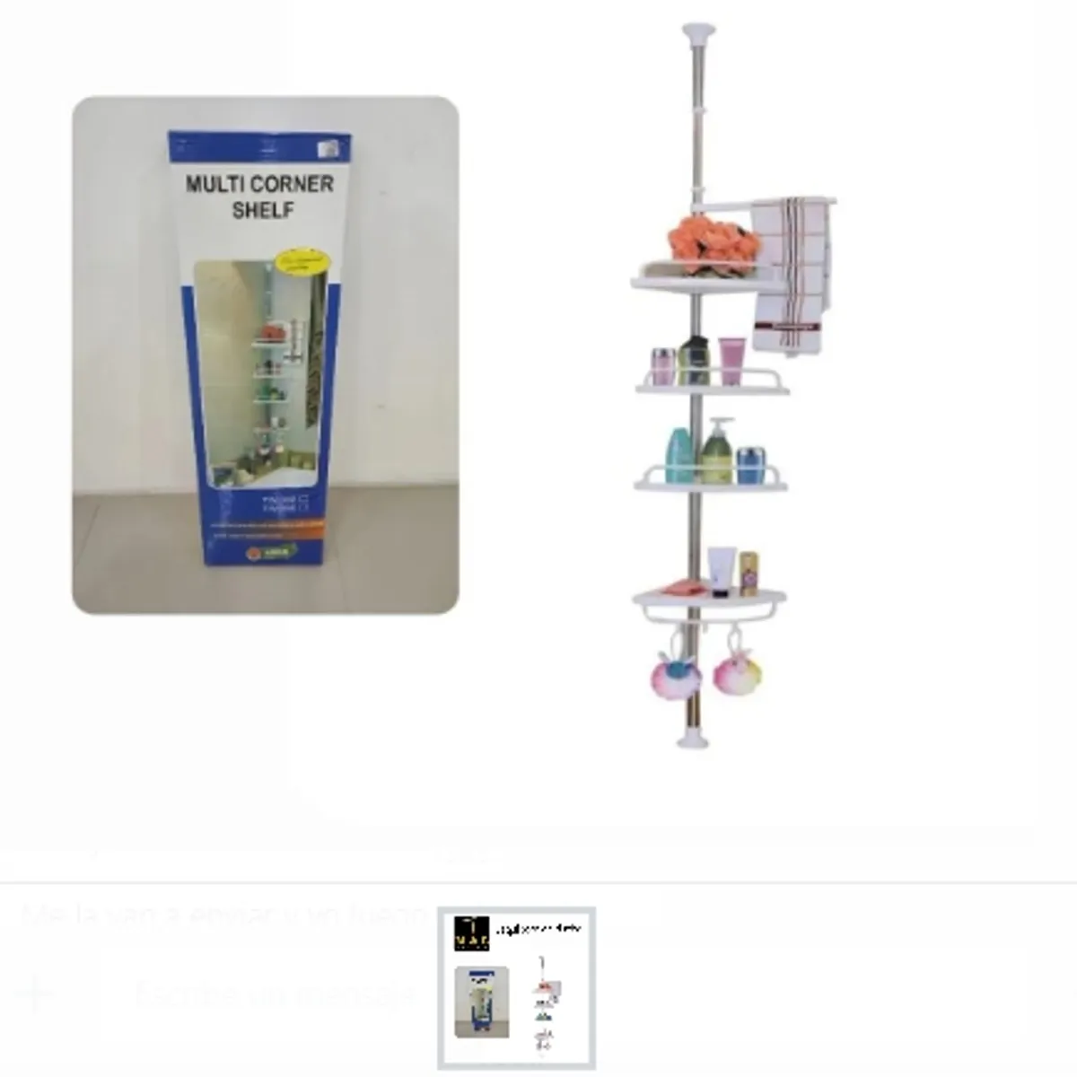 GENERICO - Esquinero De Ducha Organizador Repisa 4 Niveles Regulable