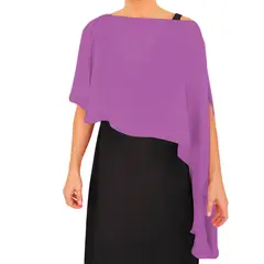 MARIA PASKARO - Tapado Capa Multiforma Catania Lila Chiffon - Lila