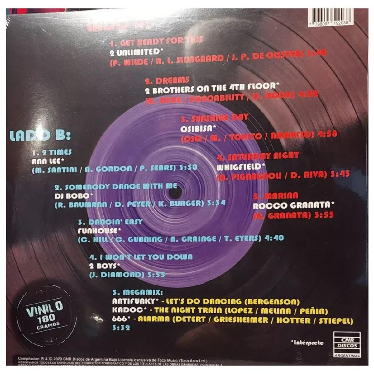 HITWAY MUSIC - 90'S NIGHT OF DANCE - VARIOS ARTISTAS - VINILO HITWAY MUSIC