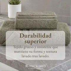 ROSEWOOD - Toallas Baño Premium Set 2 100% Algodón Lujo - Verde