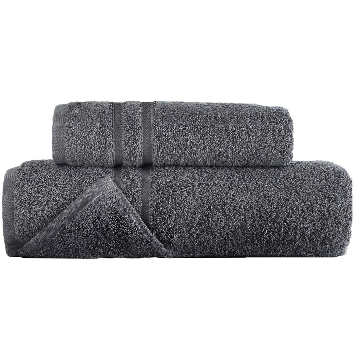 ROSEWOOD - Toallas Baño Premium Set 2 100% Algodón Rosewood Lujo - Gris oscuro