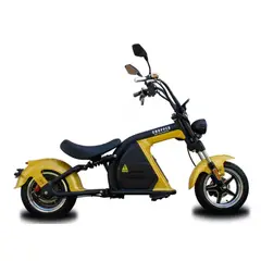 GILROY MOTOR - CHOPPER MOTOCICLETA ELECTRICA AMARILLA