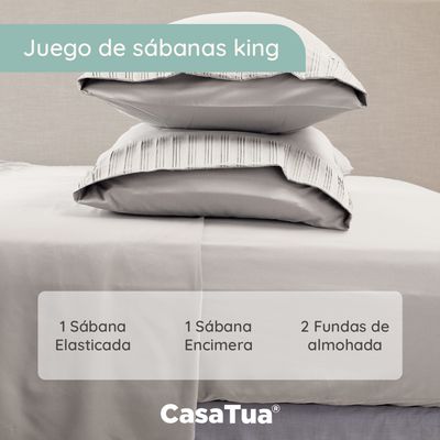 Imagen 2 del producto Sabanas Hotel Ultra Suave - Gris - King