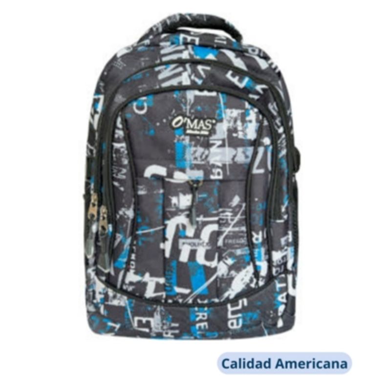 UTILISIMO - Mochila escolar unisex con lonchera y estuche 45x30x13cm