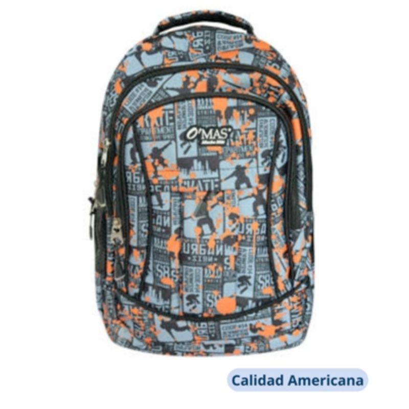 UTILISIMO - Mochila escolar unisex con lonchera y estuche 45x30x13cm