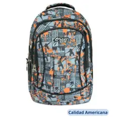 UTILISIMO - Mochila escolar unisex con lonchera y estuche 45x30x13cm
