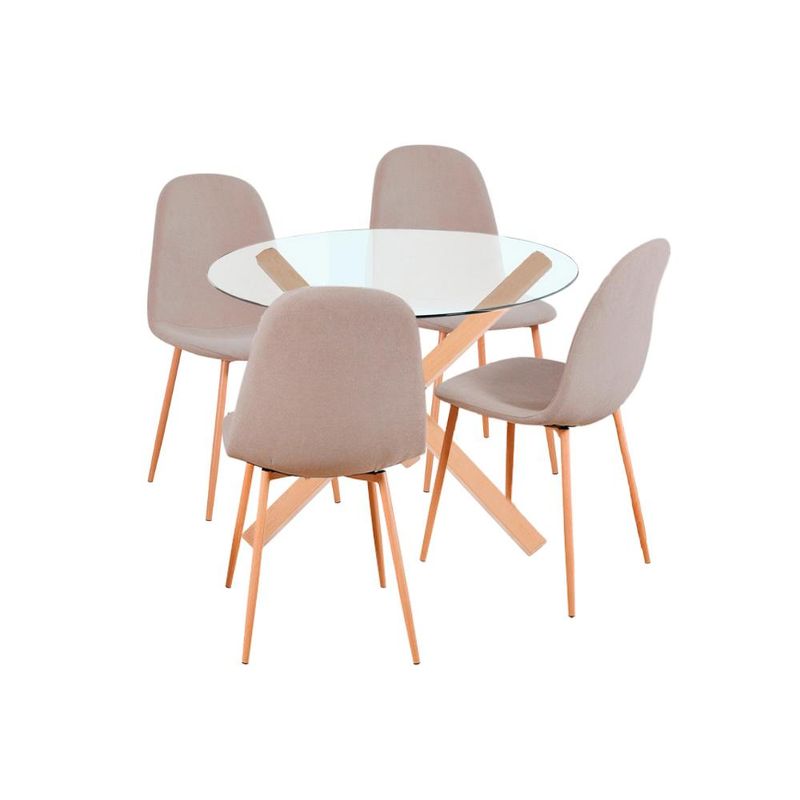 REMATIME - Juego de Comedor Yakarta Ray Beige Rematime