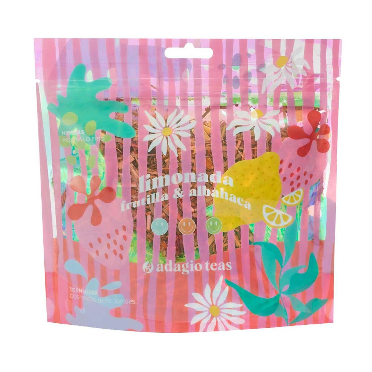 ADAGIO TEAS - Té Limonada Frutilla Albahaca 100 grs