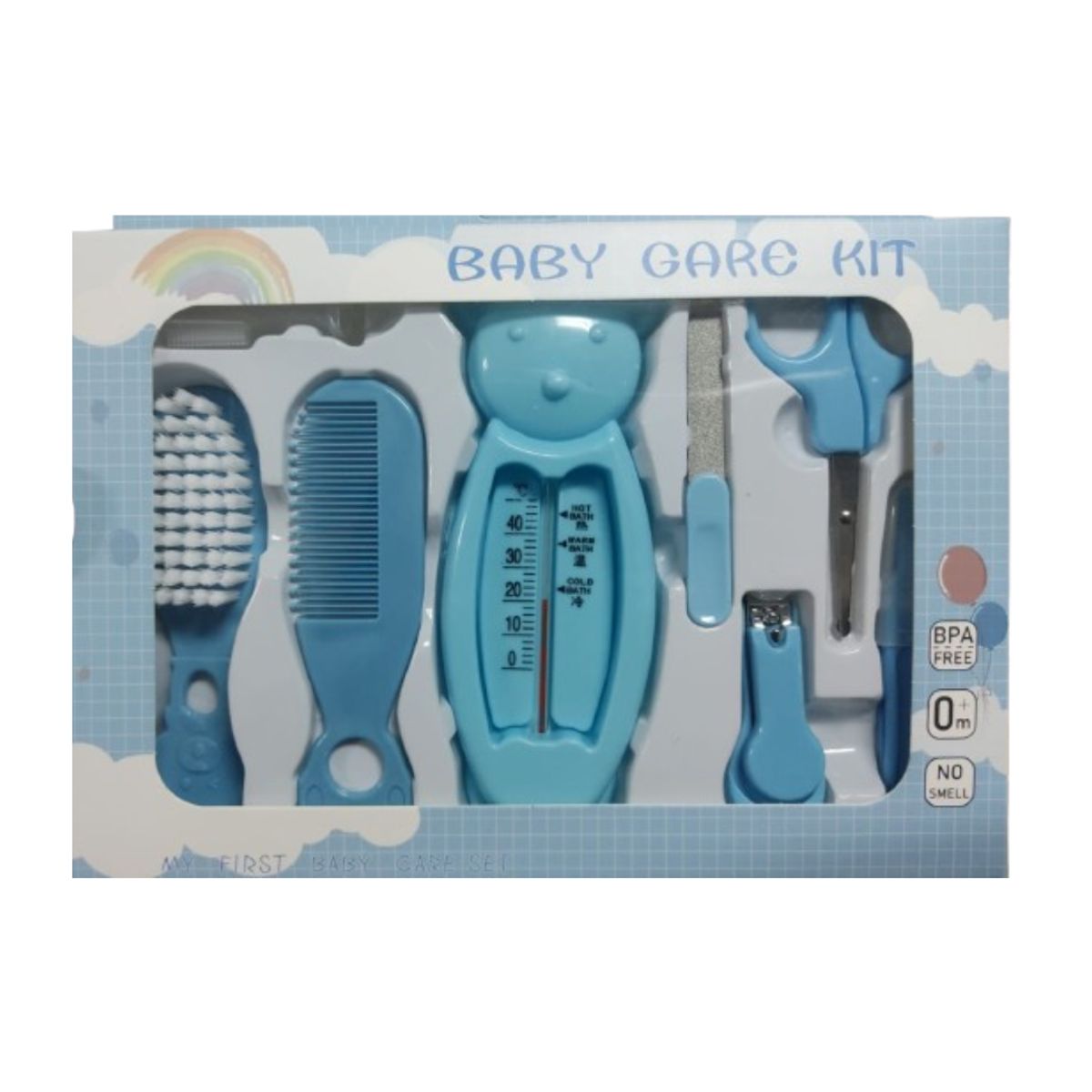 GENERICO - Kit de 8 Piezas Set De Higiene Para Bebes Azul
