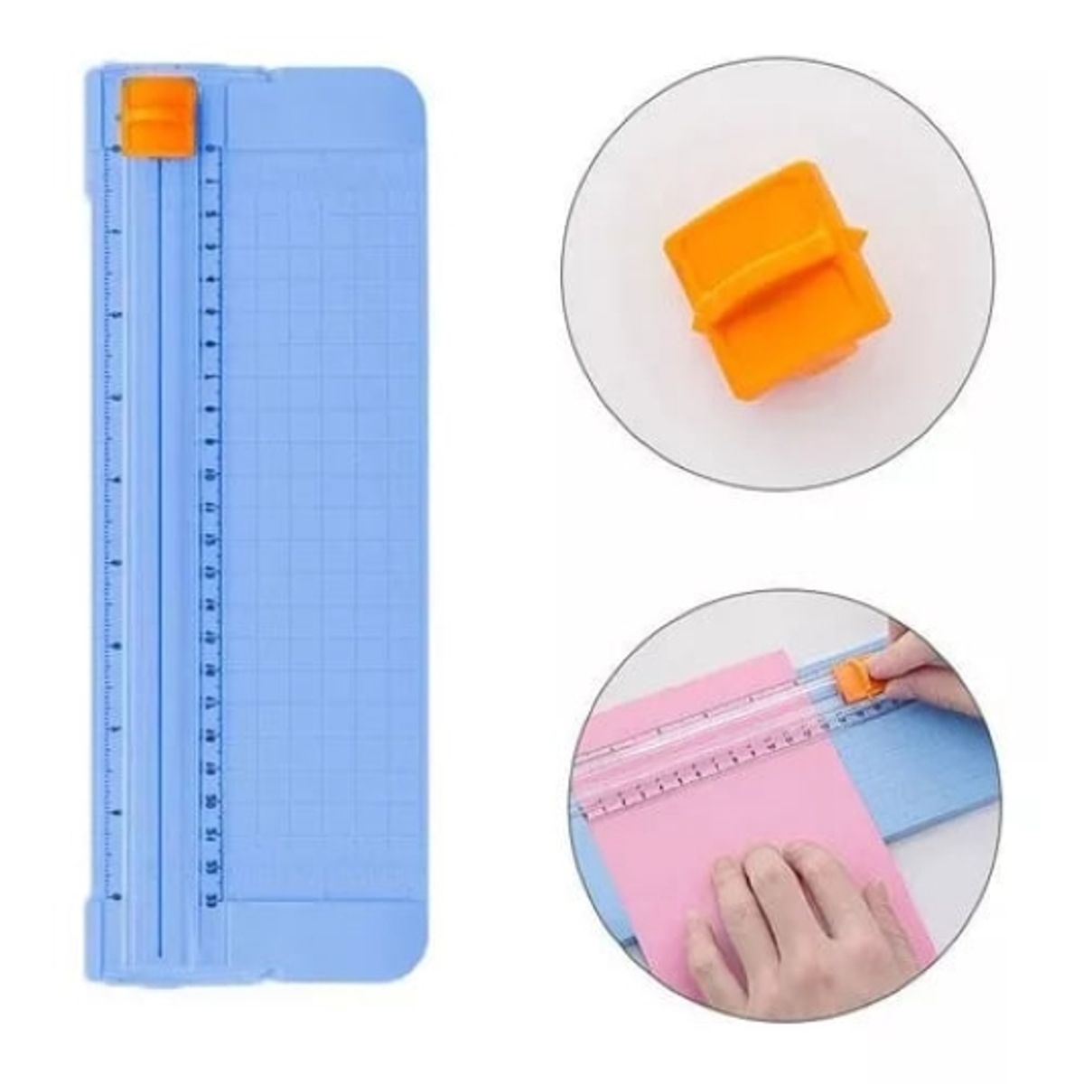 GENERICO - Guillotina De Papel Portátil 27x9 cm Cortador De Papel Azul