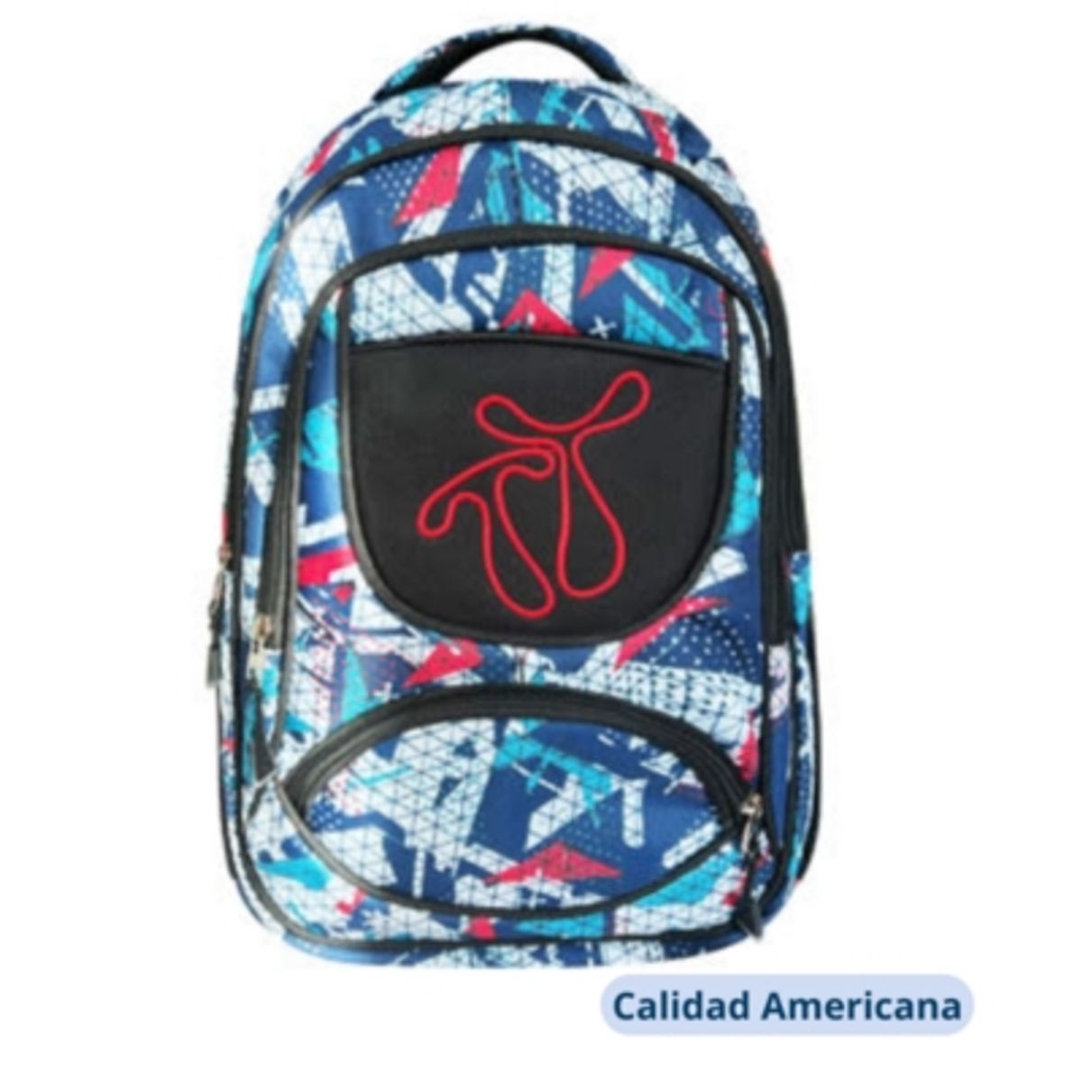 UTILISIMO - Mochila escolar con estampado colorido con estuche 43x30x13cm