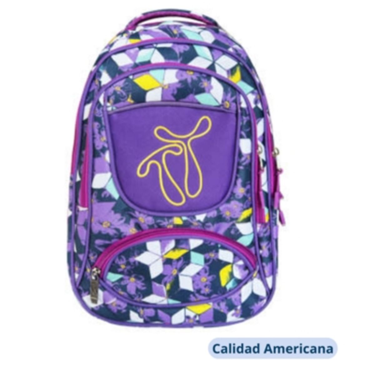 UTILISIMO - Mochila escolar con estampado colorido con estuche 43x30x13cm