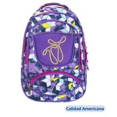 UTILISIMO - Mochila escolar con estampado colorido con estuche 43x30x13cm