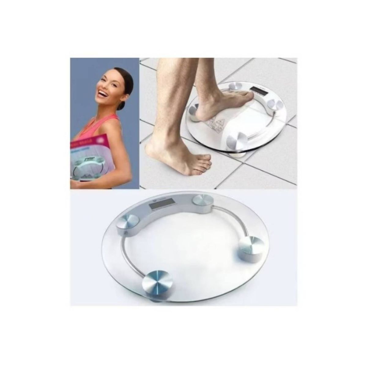 GENERICO - Balanza Pesa Baño Digital 180k Vidrio Templado Alta Precisión