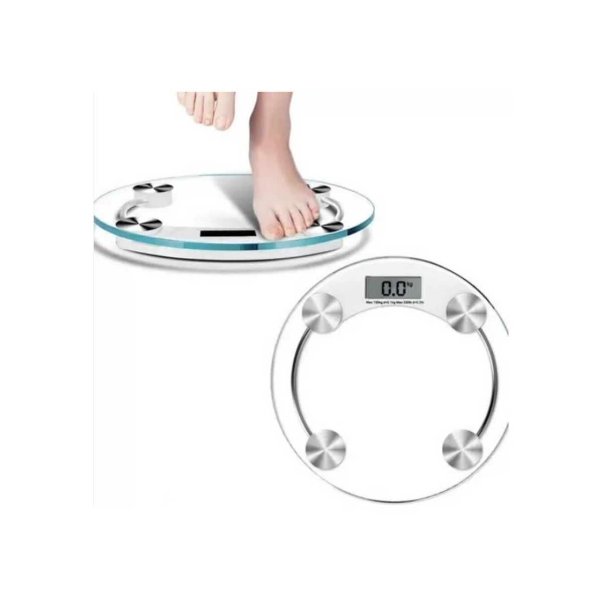 GENERICO - Balanza Pesa Baño Digital 180k Vidrio Templado Alta Precisión