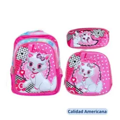 UTILISIMO - Mochila Infantil Incluye Estuche Y Lonchera 40X30X18cm NIÑA