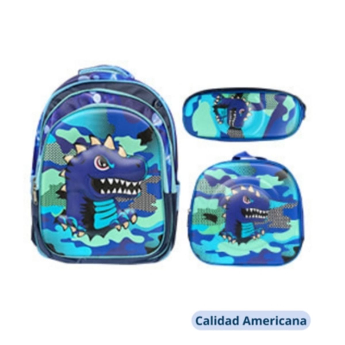 UTILISIMO - Mochila Infantil Incluye Estuche Y Lonchera 40X30X18cm NIÑO