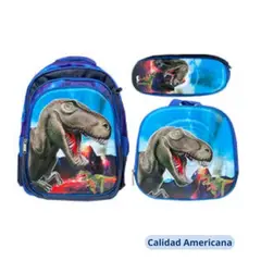 UTILISIMO - Mochila Infantil Incluye Estuche Y Lonchera 40X30X18cm NIÑO