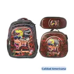 UTILISIMO - Mochila Infantil Incluye Estuche Y Lonchera 40X30X18cm NIÑO