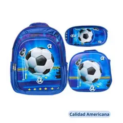 UTILISIMO - Mochila Infantil Incluye Estuche Y Lonchera 40X30X18cm NIÑO