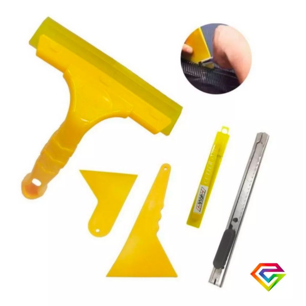 GENERICO - Kit De Herramientas Papel Polarizado Vinilo Stickers