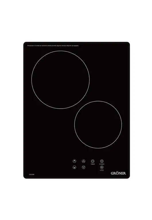 GRONER Encimera Vitrocerámica Gröner Touch Black XS 2Q