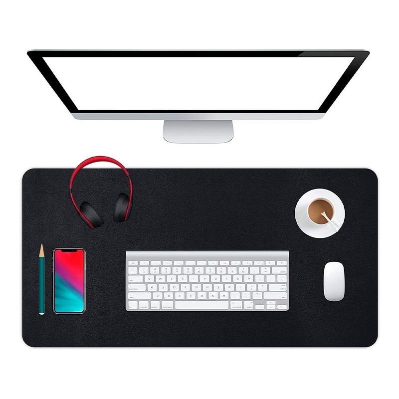 GENERICO - Mouse Pad Kronos XXL Borde Cosido 60x30cm Espesor 4mm Negro