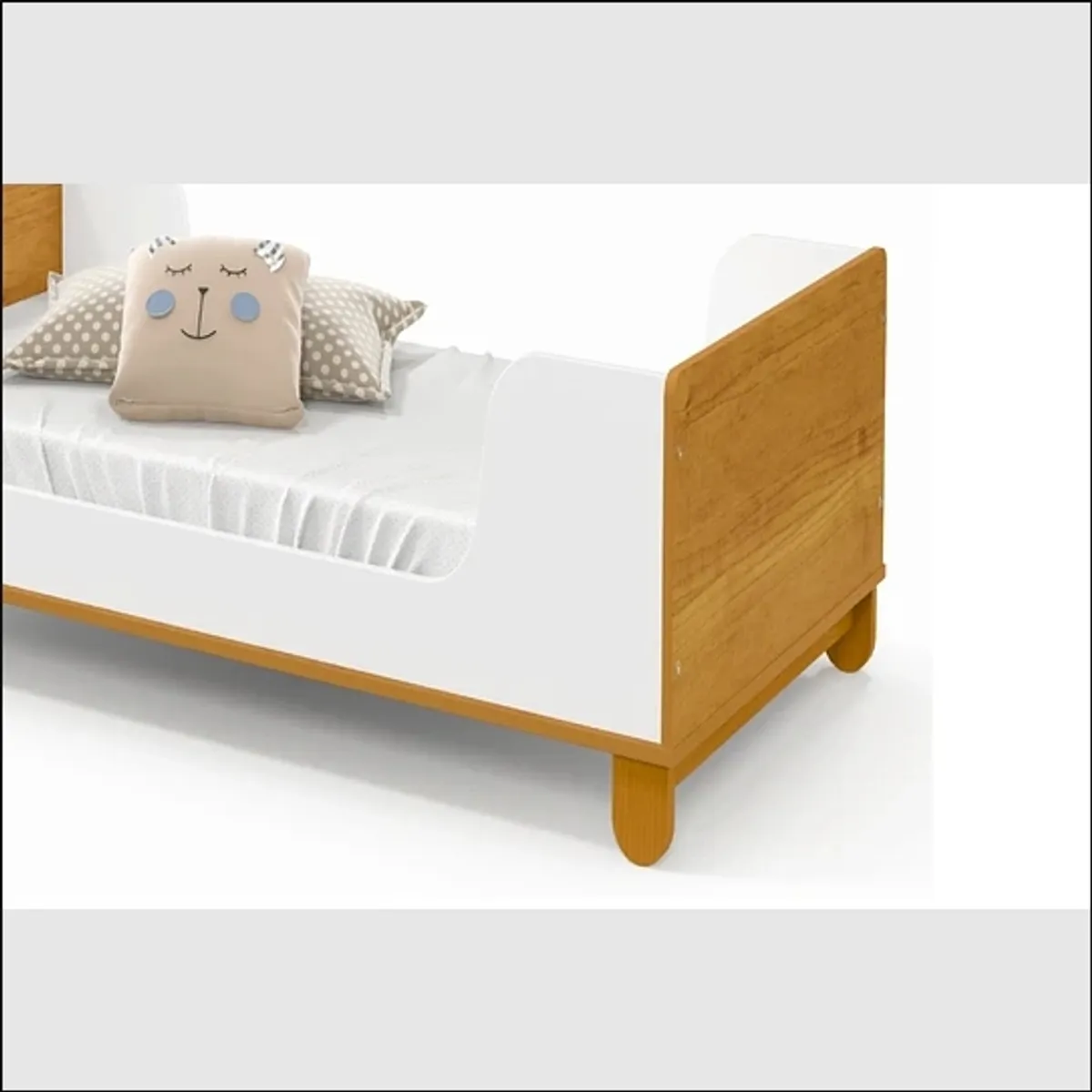 KIDSCOOL - MINI CAMA ZUPI BLANCA CARAMELO