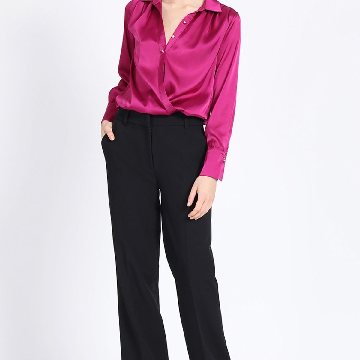 LIOLA - Pantalon Masculino Recto, Negro Liola