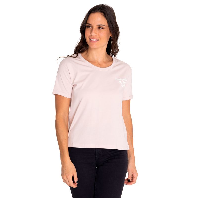 CAT - Polera Manga Mujer Novelty Droptail Morado CAT