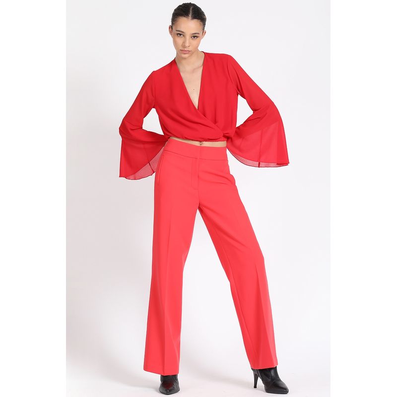 LIOLA - Pantalon Ancho, Rojo Liola