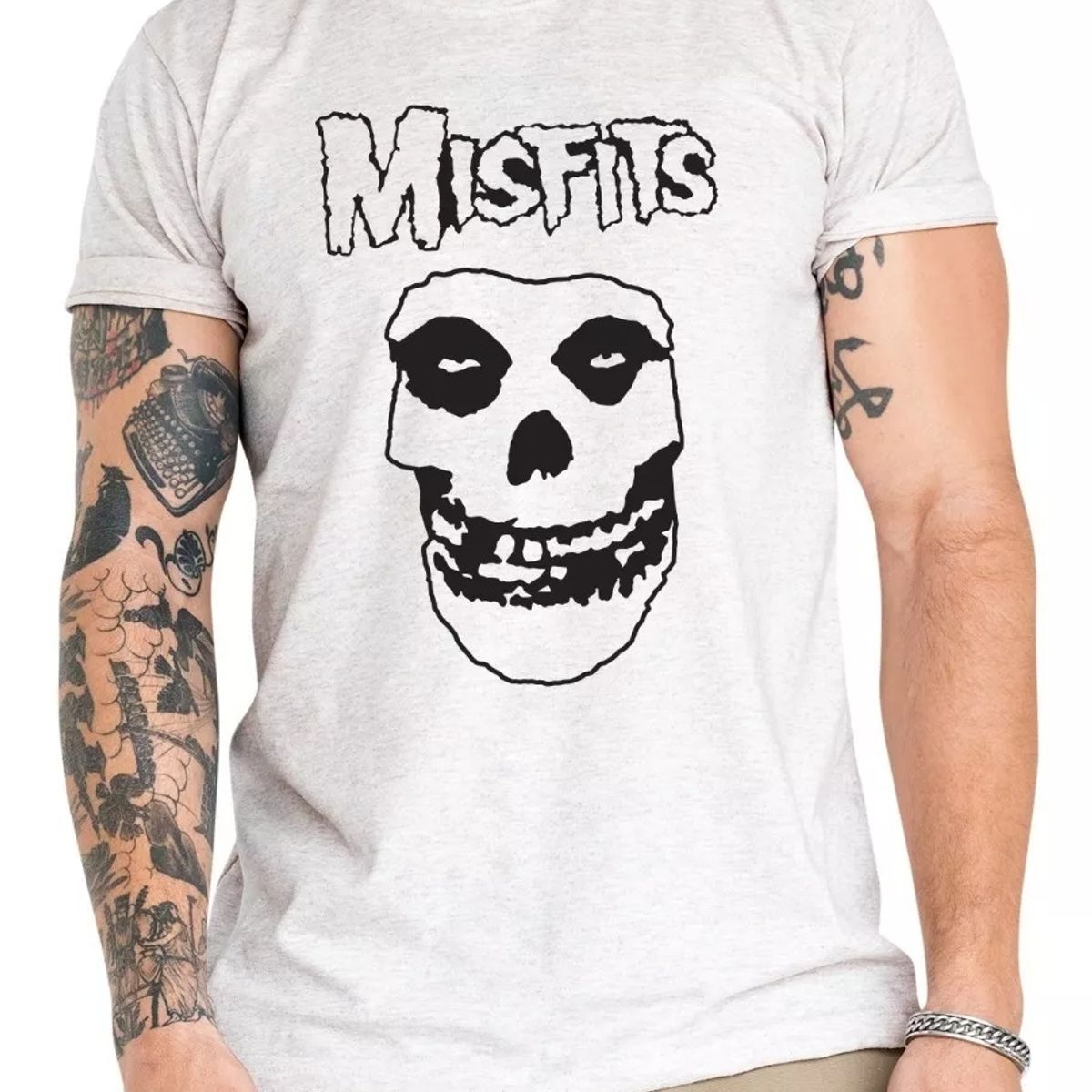 ROLY - Polera Misfits Skull Rock Punk Algodón