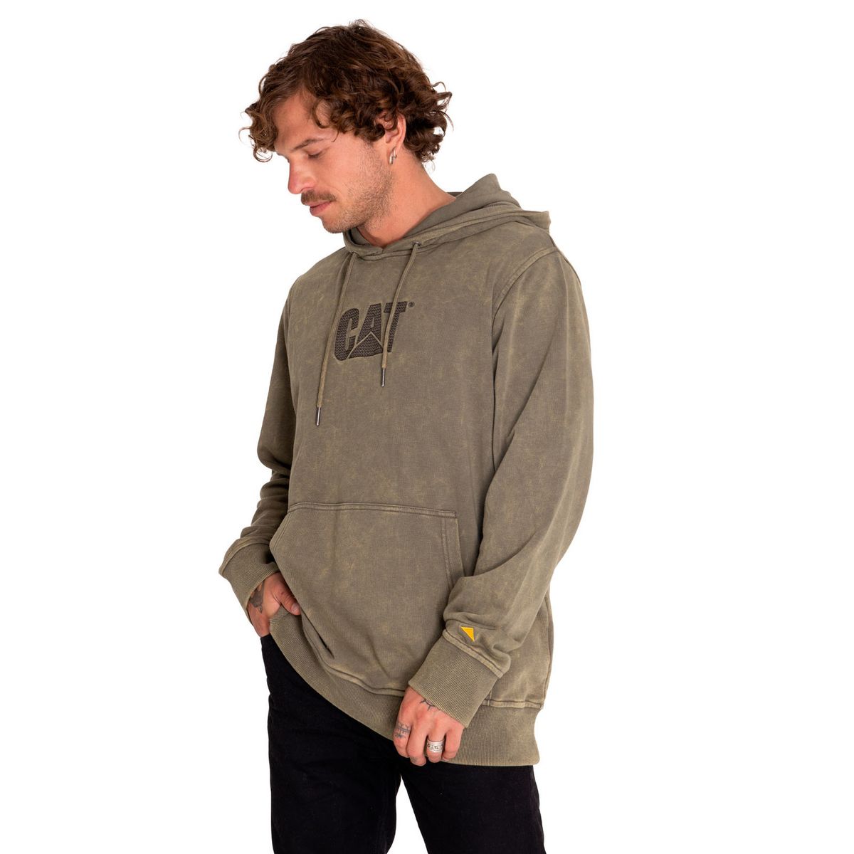 CAT - Polerón Hombre Heritage Uniform Embroidered Verde CAT