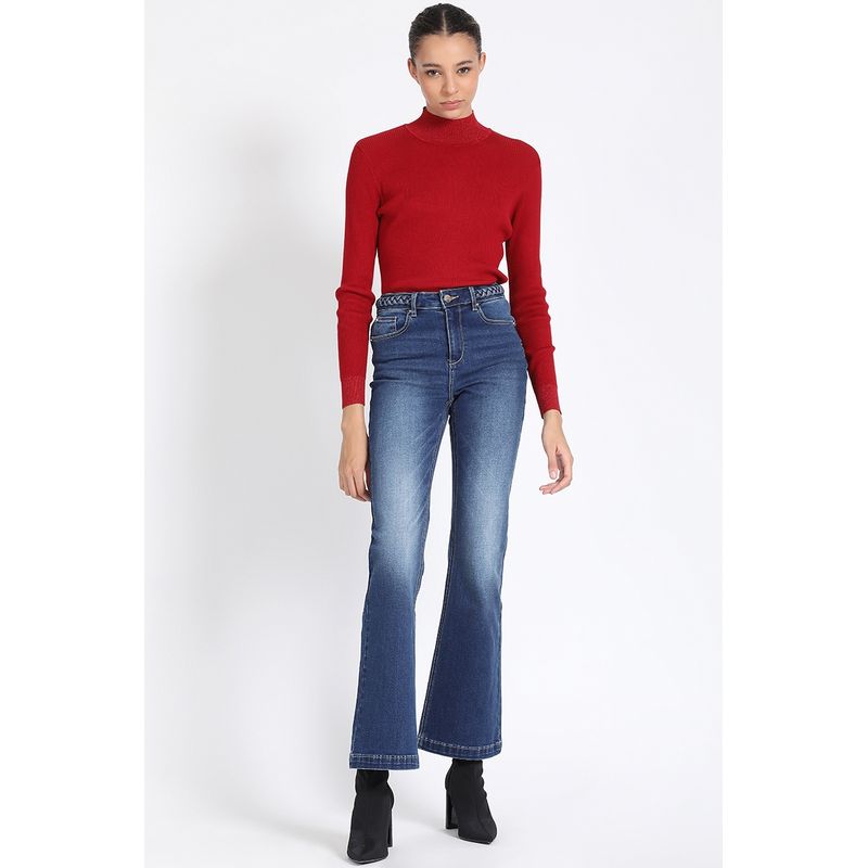LIOLA - Jeans Flare Bootcut Tiro Medio, Azul Liola
