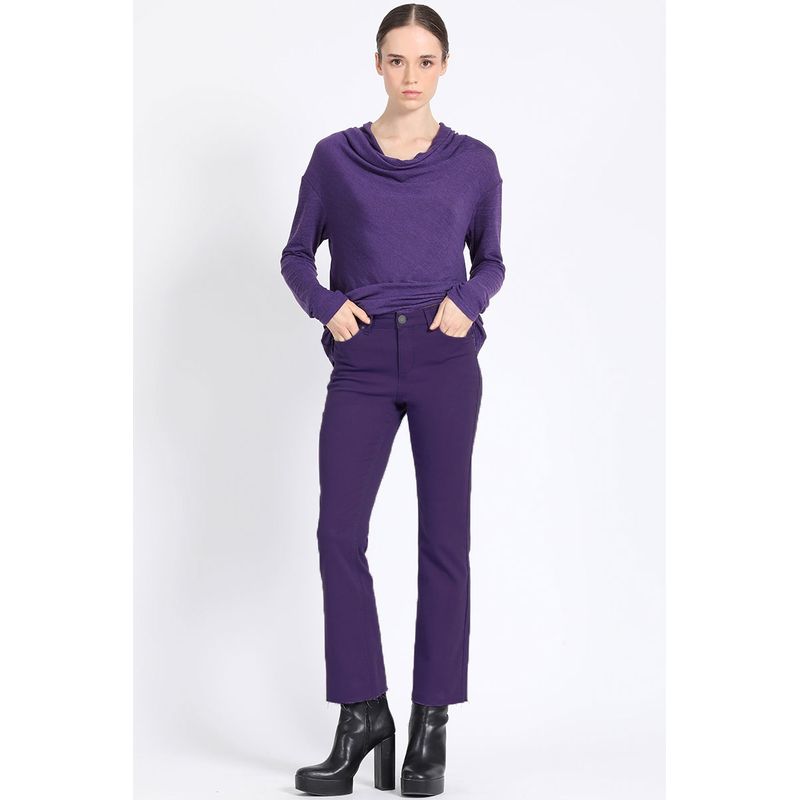 LIOLA - Pantalon Slim, Tiro Medio, Arandano Liola