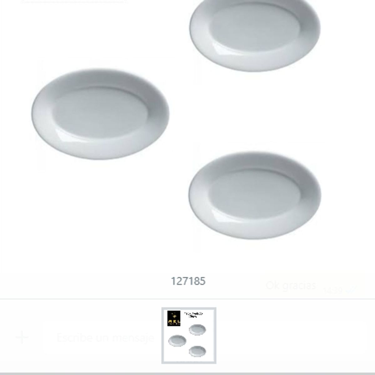 GENERICO - Plato Ovalado Chico Ceramica Diseño Adorable Set De 3