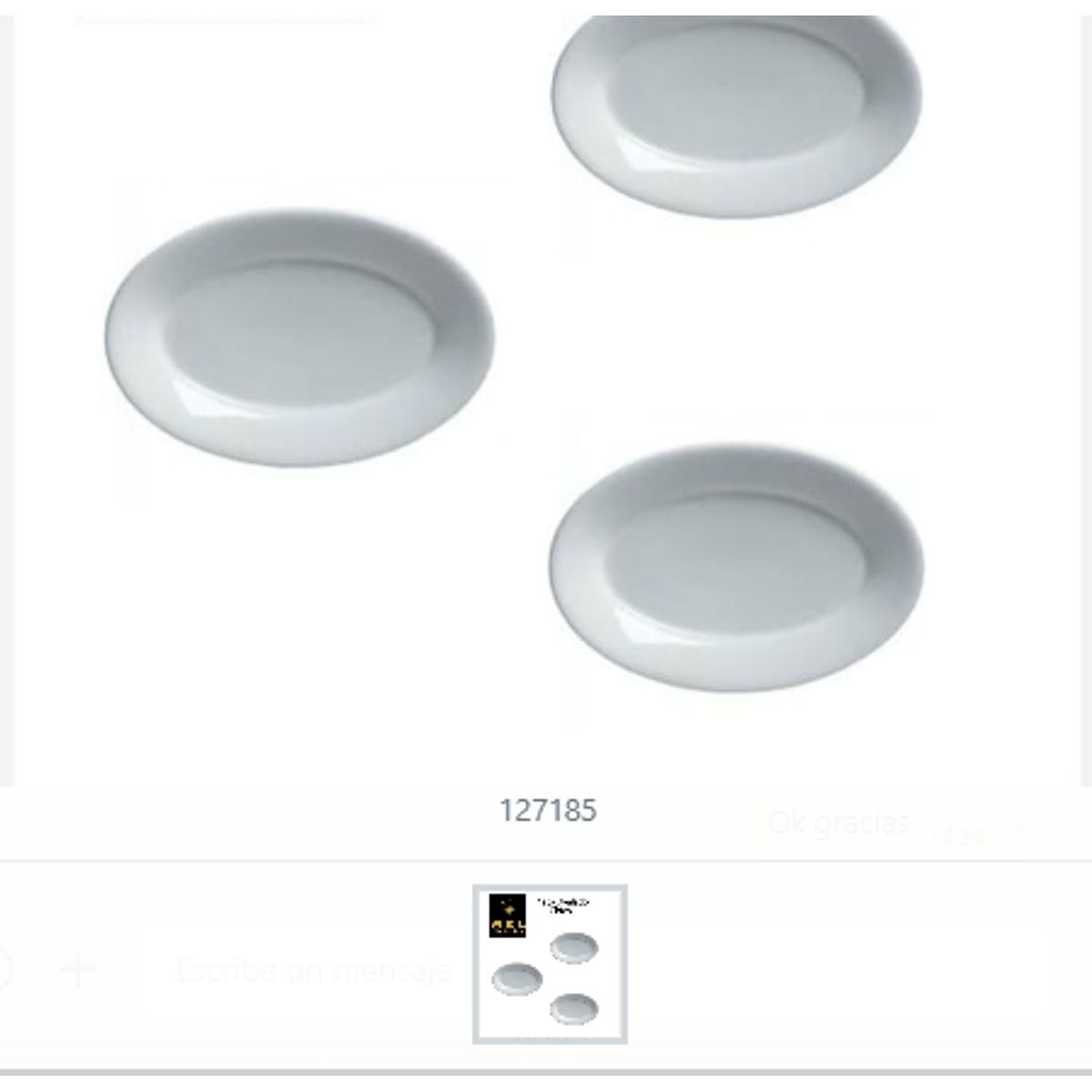 GENERICO - Plato Ovalado Chico Ceramica Diseño Adorable Set De 3