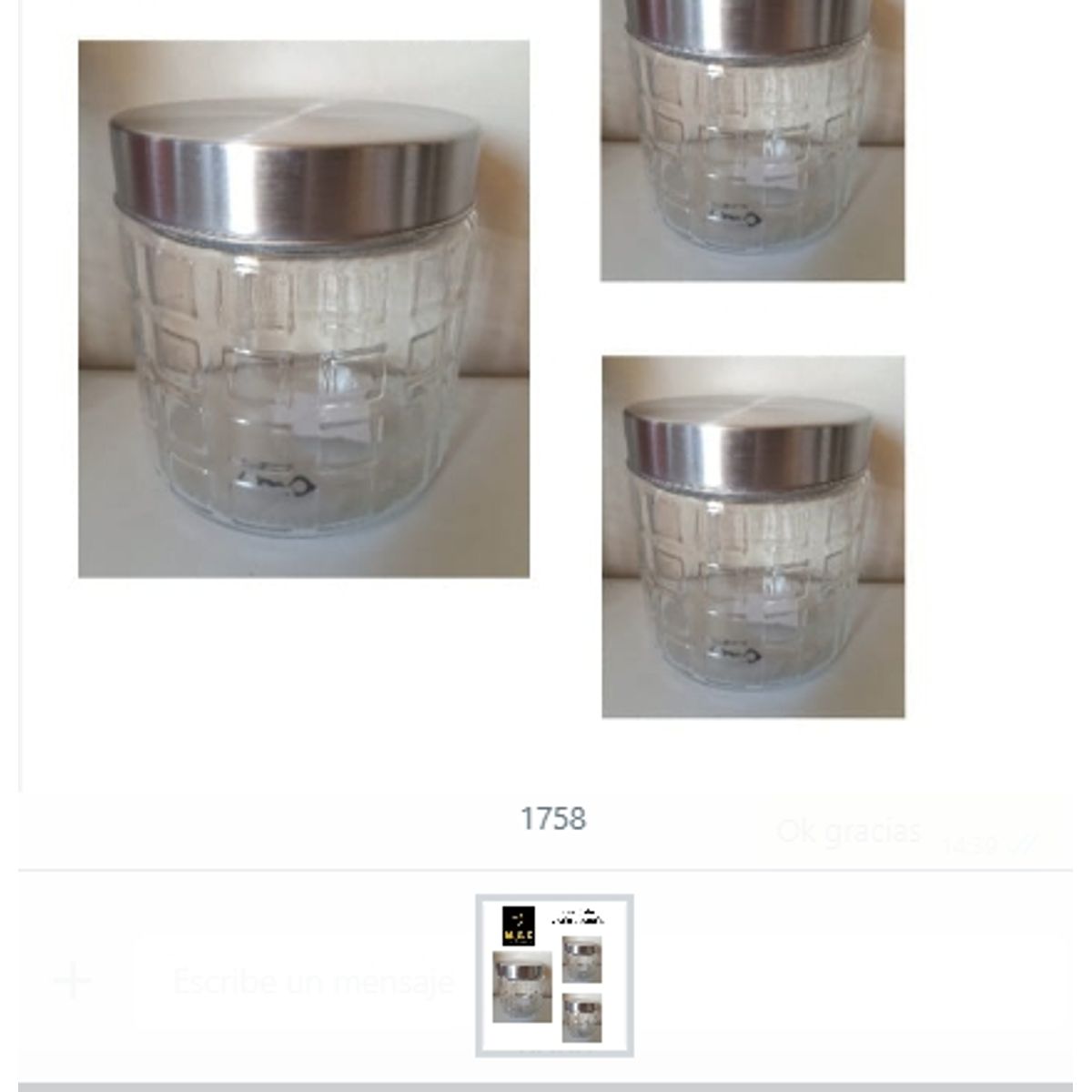 GENERICO - Frasco De Vidrio Pequeño Diseño Adorable