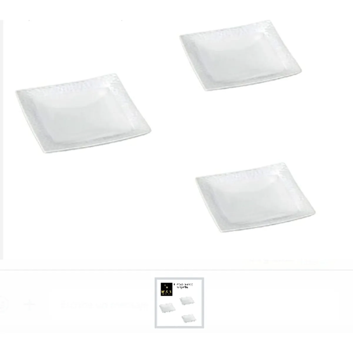 GENERICO - Plato Cuadrado Pequeño Ceramica Diseño Atractivo